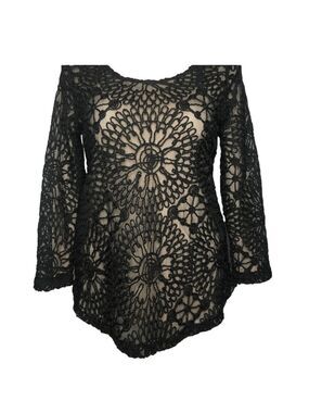 Soft Surroundings Black Supreme Soutache Tunic - Size Small. (011)